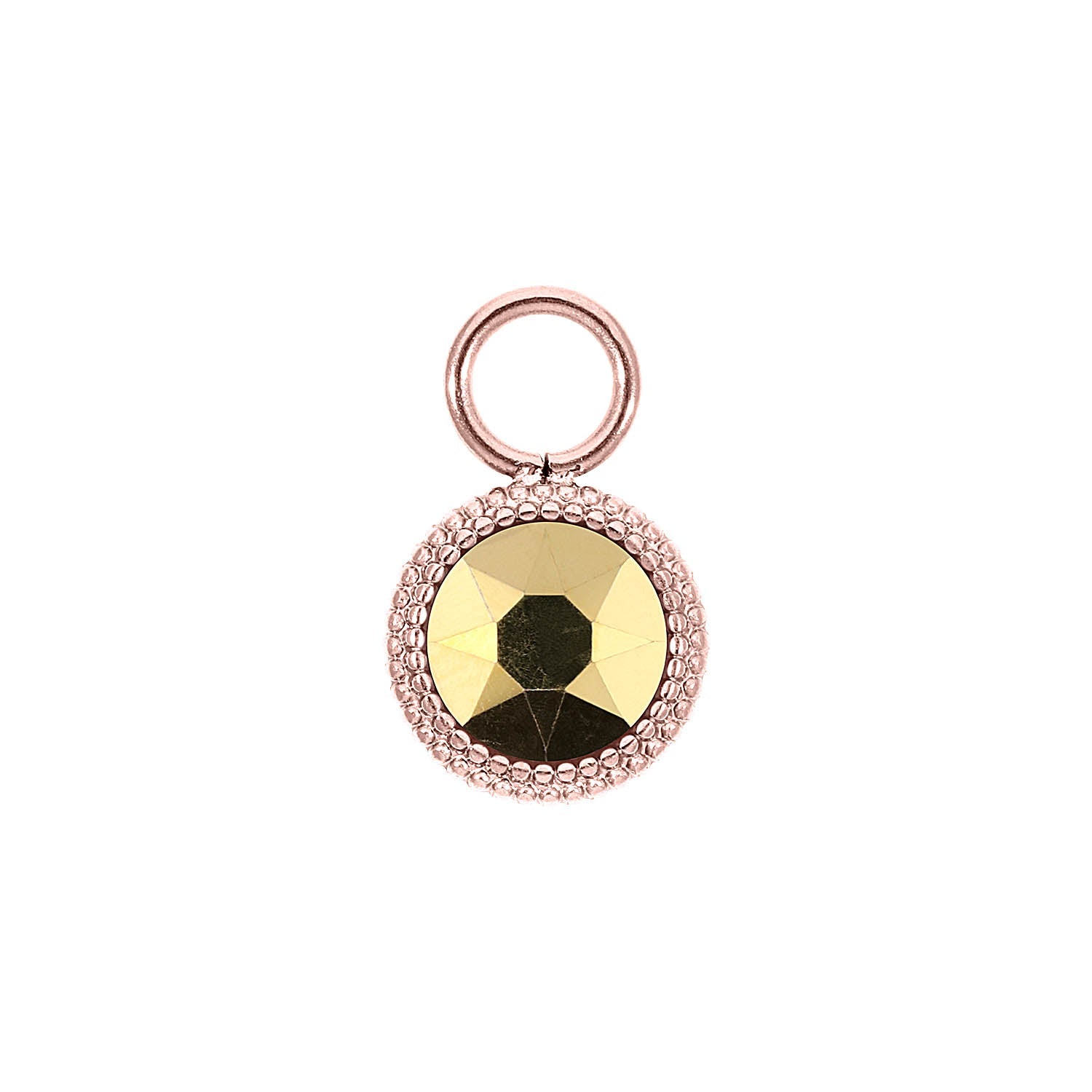 Fabero Flat Charm 0.4" - Rose Gold