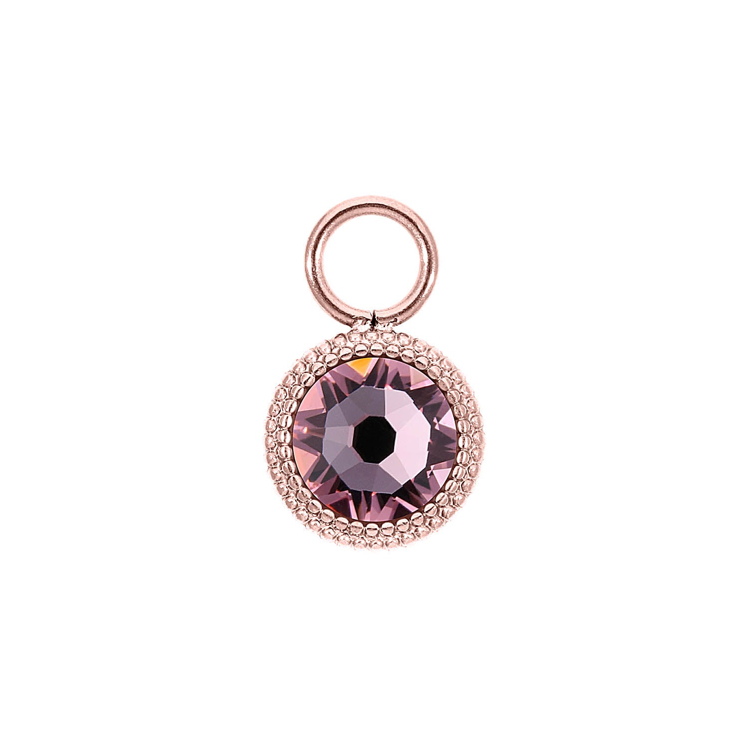 Fabero Flat Charm 0.4" - Rose Gold Light Rose