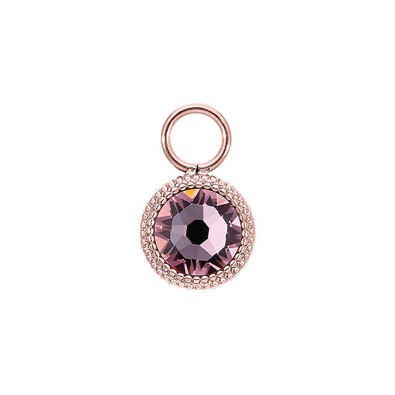 Fabero Flat Charm 0.4" - Rose Gold Light Rose
