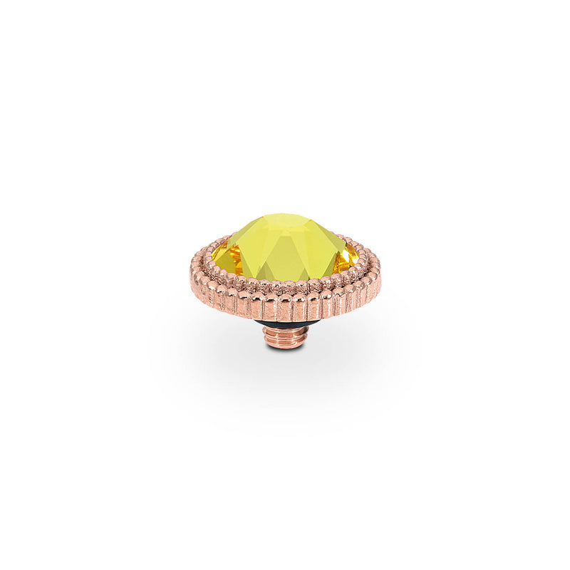 Fabero Flat Top 0.4" - Rose Gold light topaz