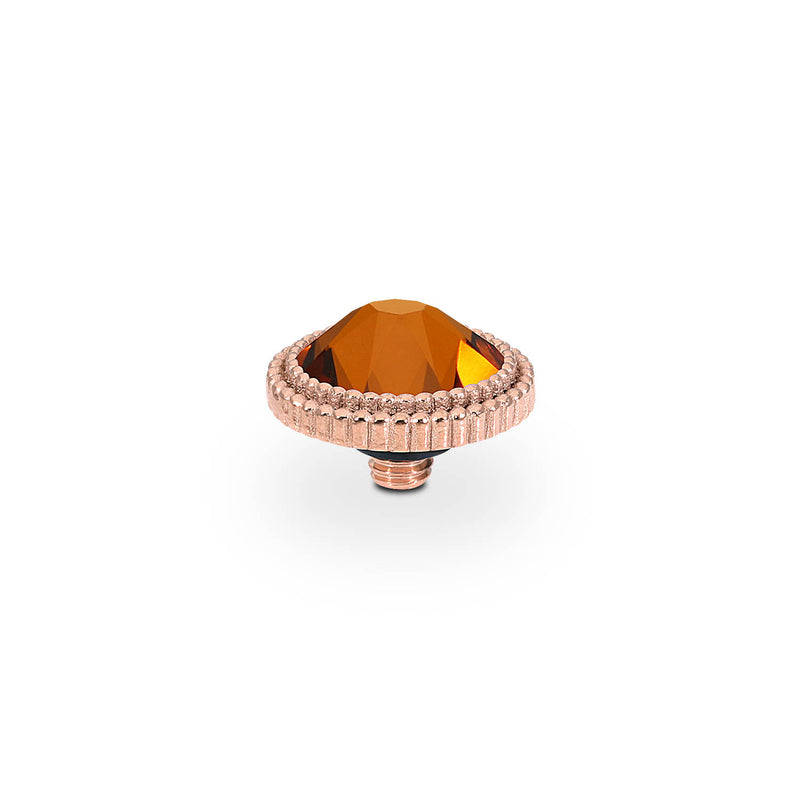 Fabero Flat Top 0.4" - Rose Gold light amber