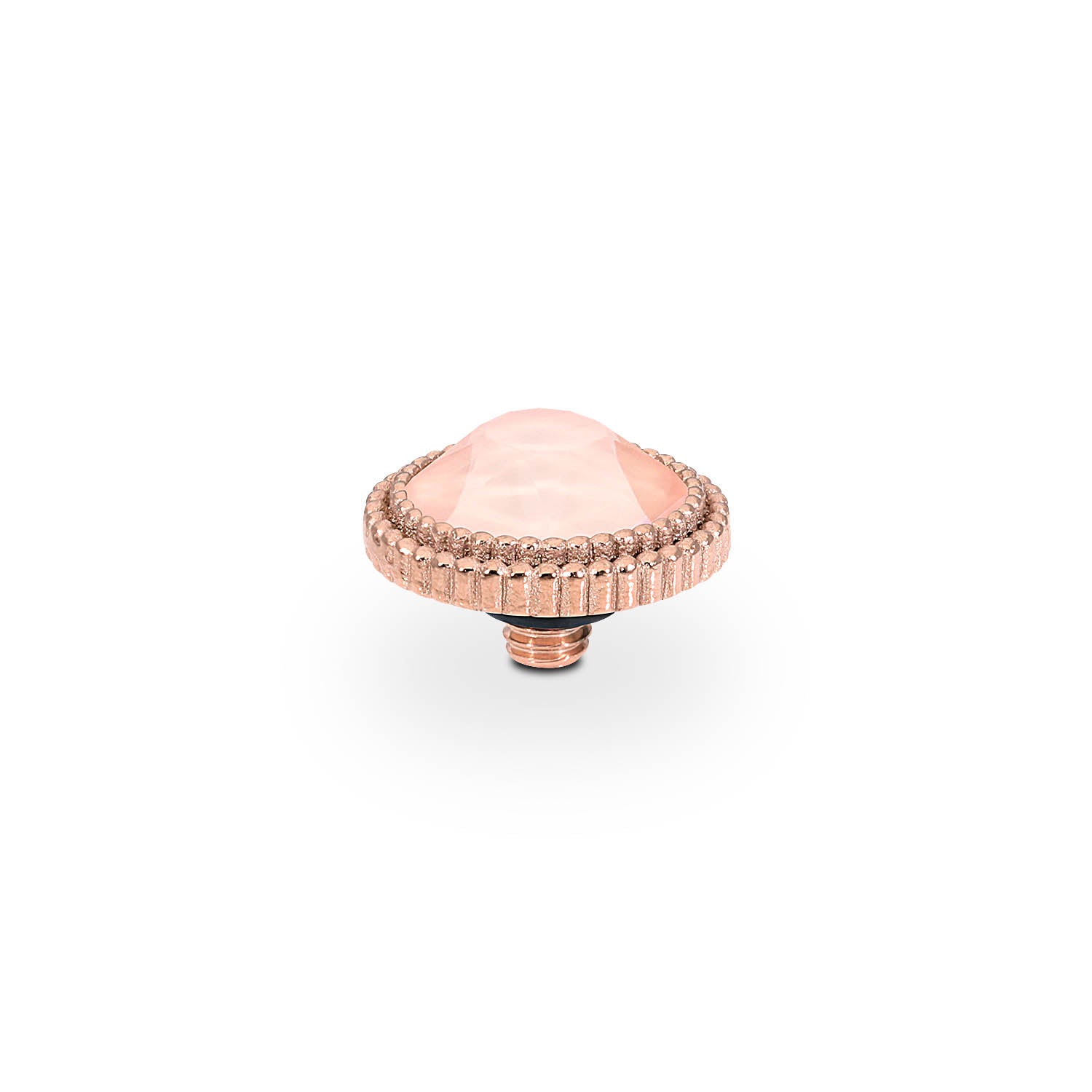 Fabero Flat Top 0.4" - Rose Gold Crystal Flamingo Ignite