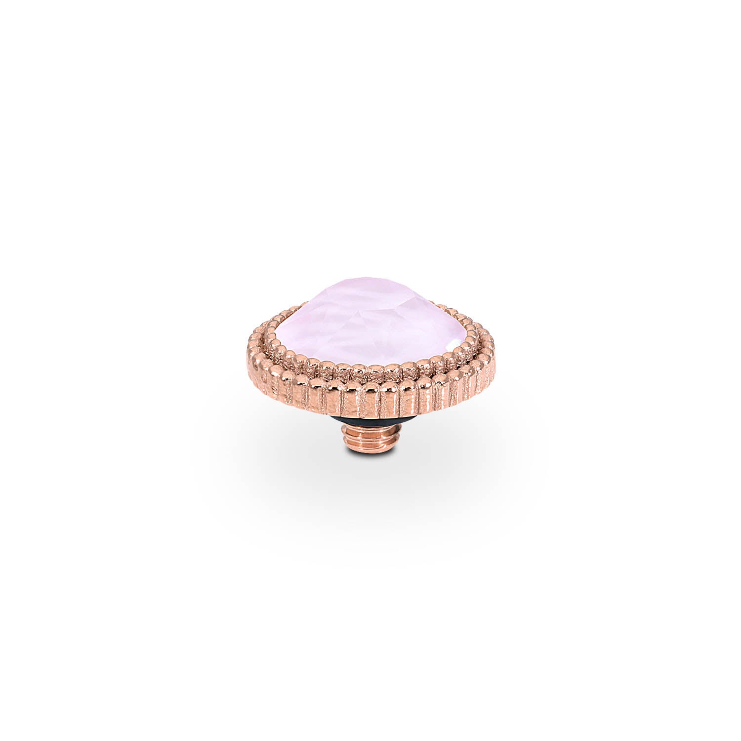 Fabero Flat Top 0.4" - Rose Gold crystal soft rose ignite