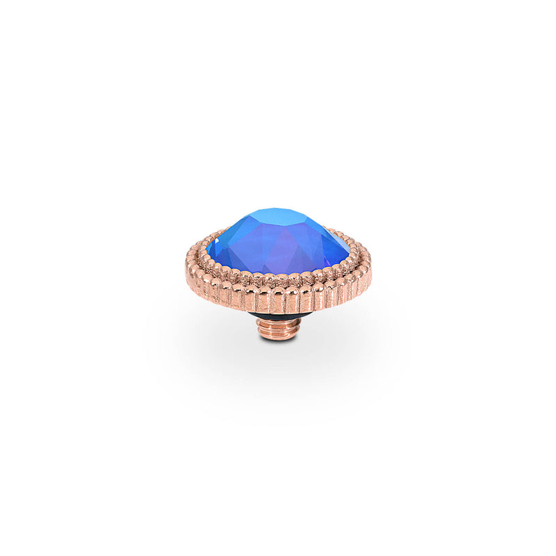Fabero Flat Top 0.4" - Rose Gold royal blue delite