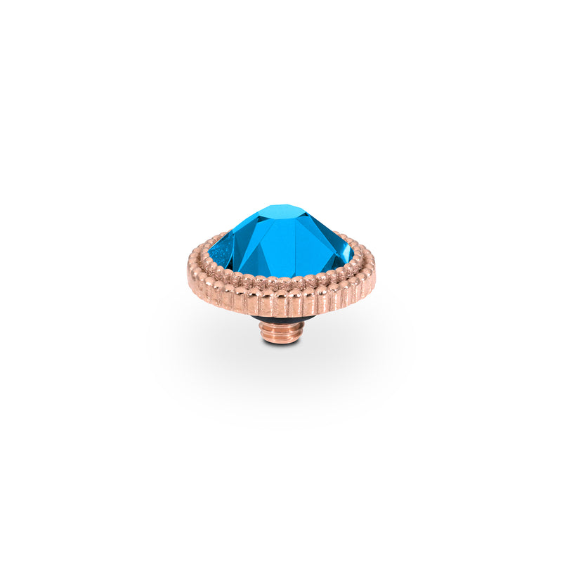Fabero Flat Top 0.4" - Rose Gold Denim Blue
