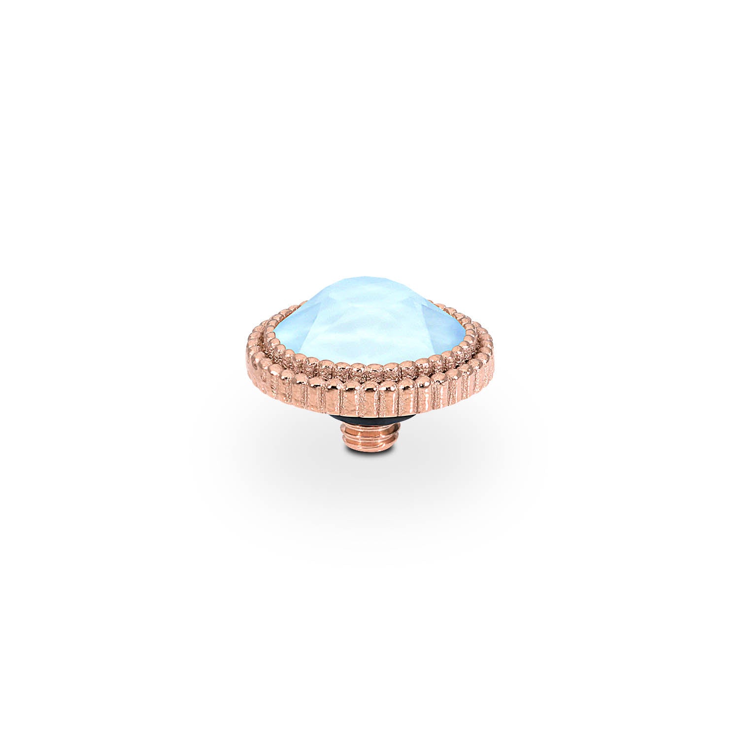 Fabero Flat Top 0.4" - Rose Gold crystal sky ignite
