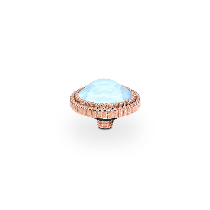 Fabero Flat Top 0.4" - Rose Gold crystal sky ignite