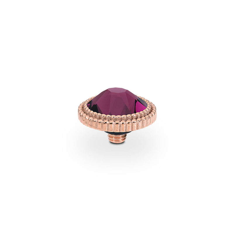 Fabero Flat Top 0.4" - Rose Gold amethyst