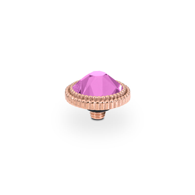 Fabero Flat Top 0.4" - Rose Gold Crystal Orchid Ignite