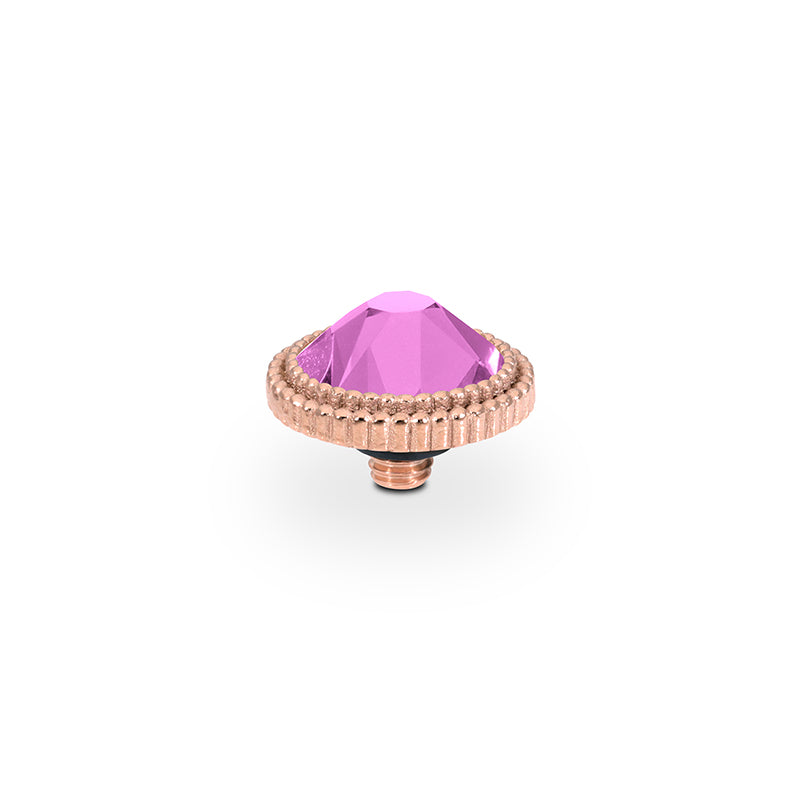 Fabero Flat Top 0.4" - Rose Gold Crystal Orchid Ignite