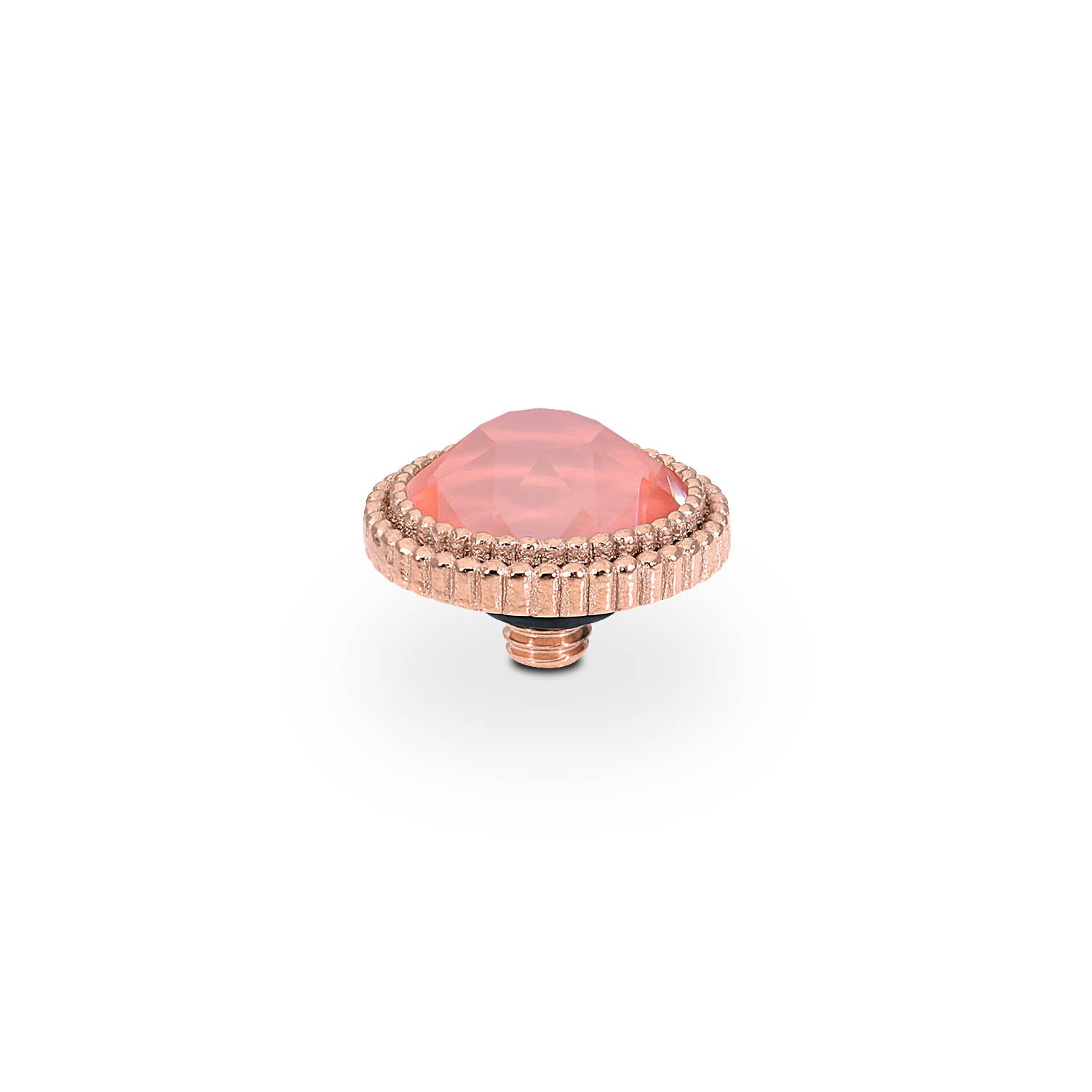 Fabero Flat Top 0.4" - Rose Gold crystal maroon ignite