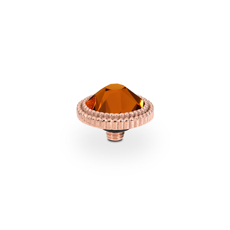 Fabero Flat Top 0.4" - Rose Gold Smoked Topaz