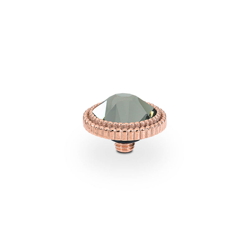 Fabero Flat Top 0.4" - Rose Gold black diamond