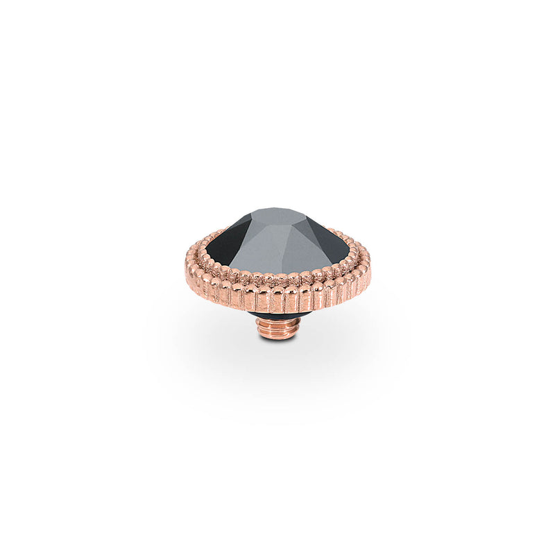Fabero Flat Top 0.4" - Rose Gold jet hematite