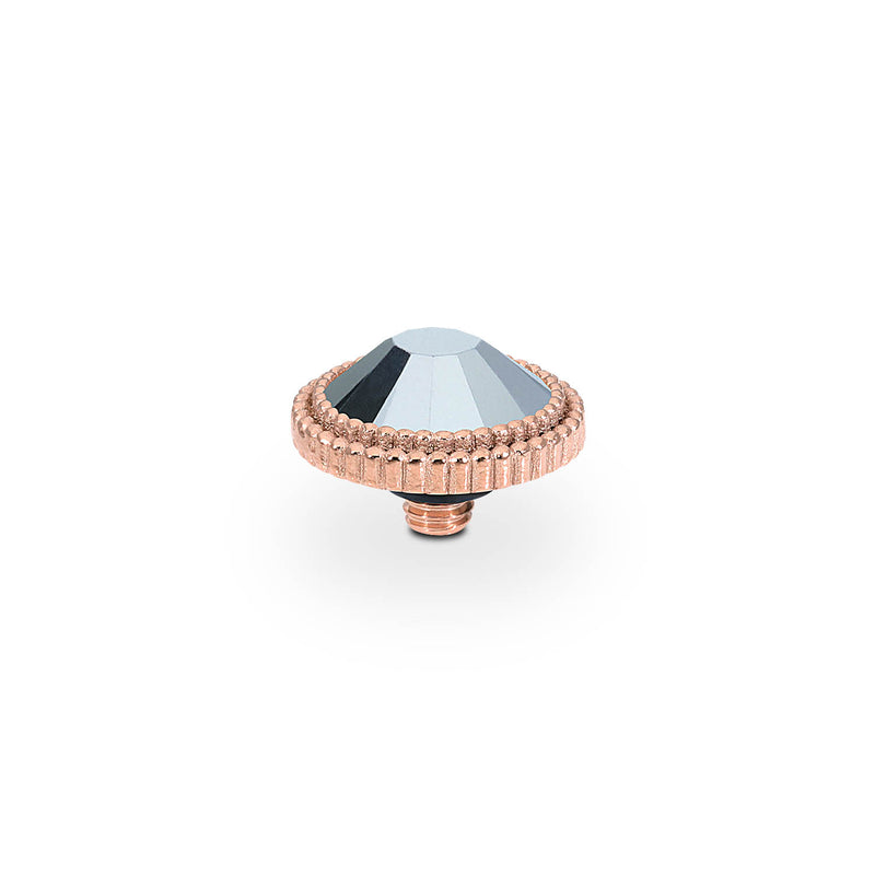 Fabero Flat Top 0.4" - Rose Gold crystal labrador