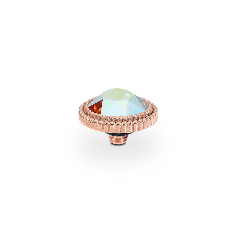 Fabero Flat Top 0.4" - Rose Gold crystal aurora boreale