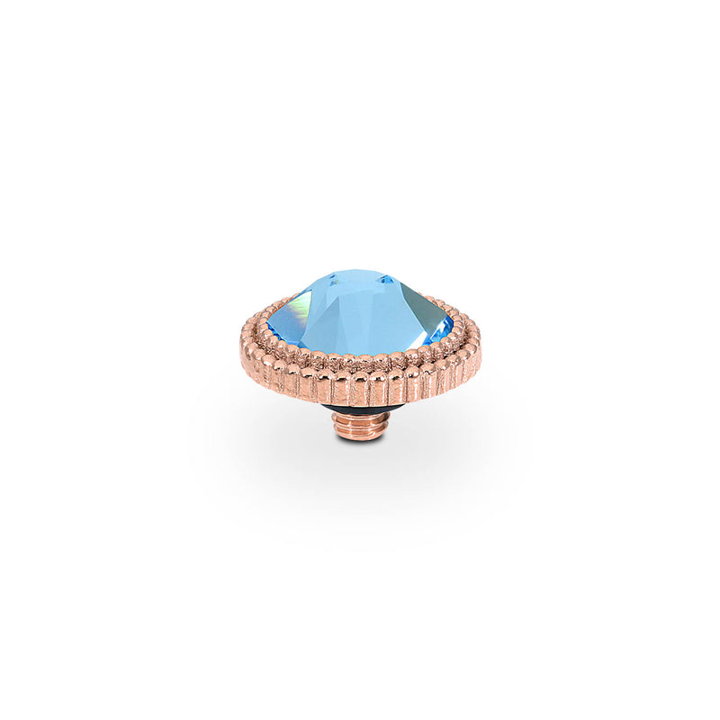 Fabero Flat Top 0.4" - Rose Gold aquamarine