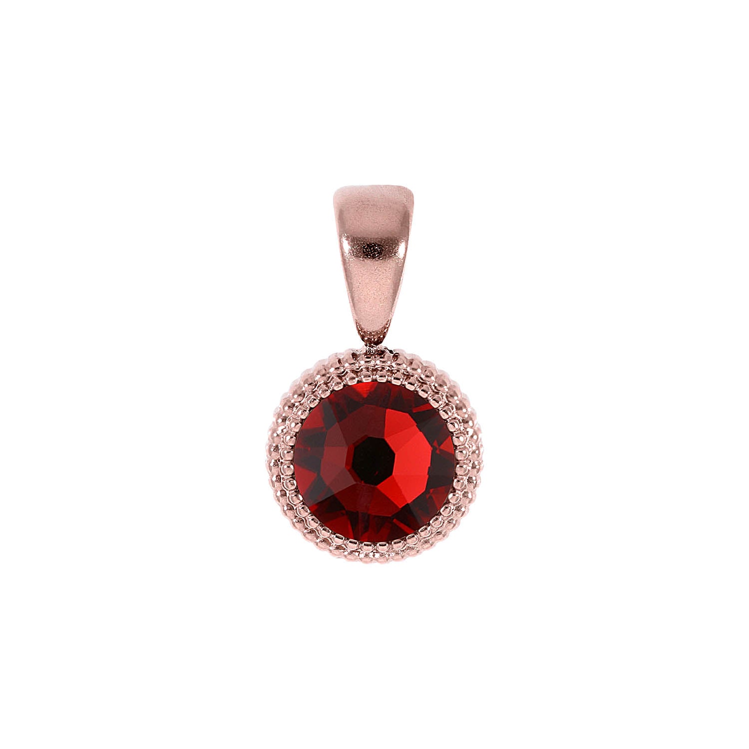 Fabero Flat Pendant 0.4" - Rose Gold scarlet