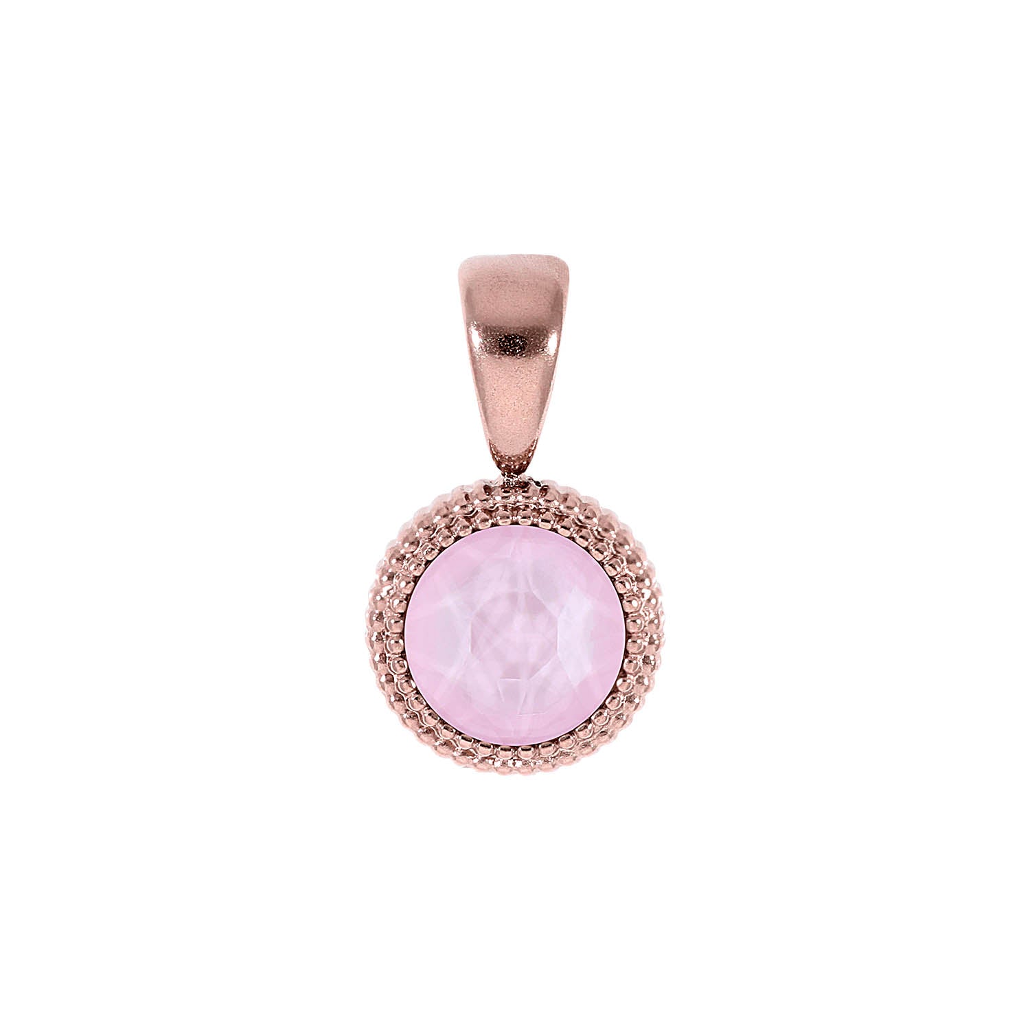 Fabero Flat Pendant 0.4" - Rose Gold crystal soft rose ignite