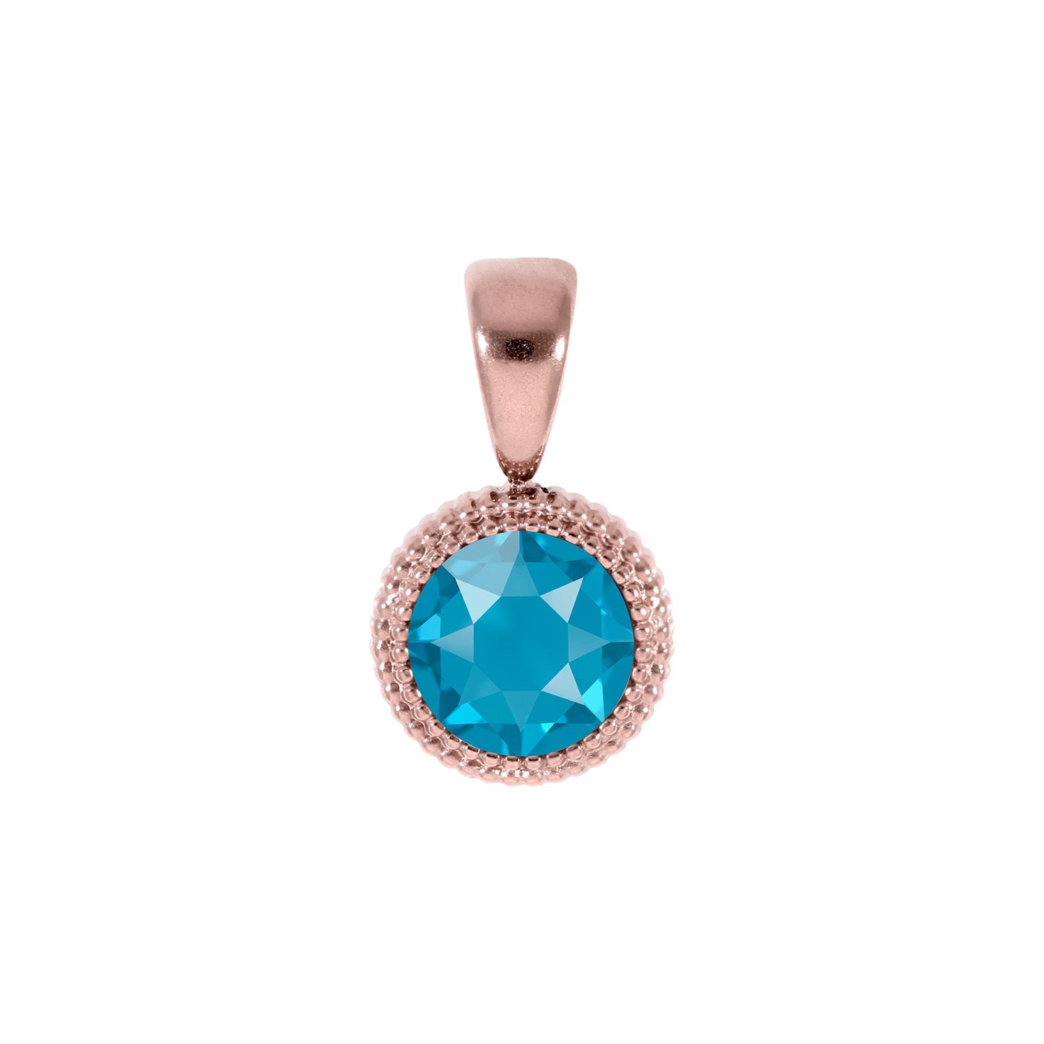 Fabero Flat Pendant 0.4" - Rose Gold
