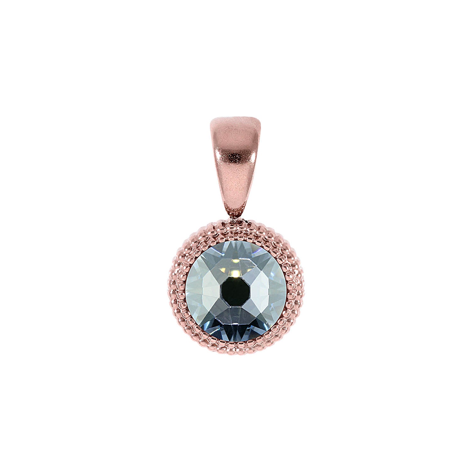 Fabero Flat Pendant 0.4" - Rose Gold blue shade