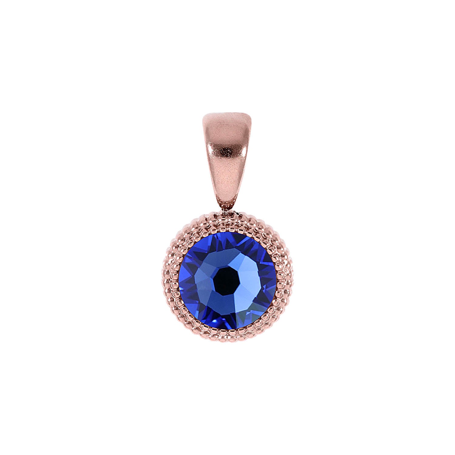 Fabero Flat Pendant 0.4" - Rose Gold sapphire