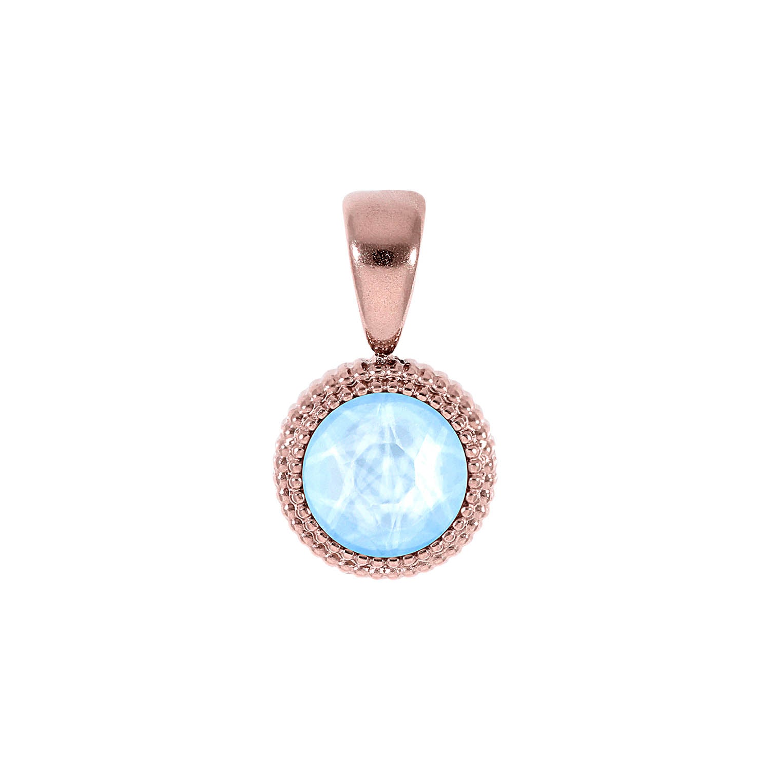 Fabero Flat Pendant 0.4" - Rose Gold crystal sky ignite