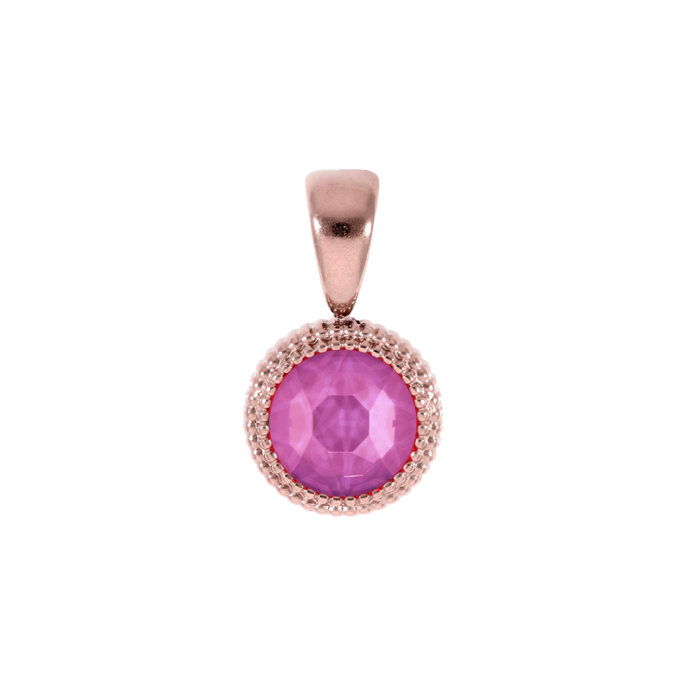 Fabero Flat Pendant 0.4" - Rose Gold Crystal Orchid Ignite