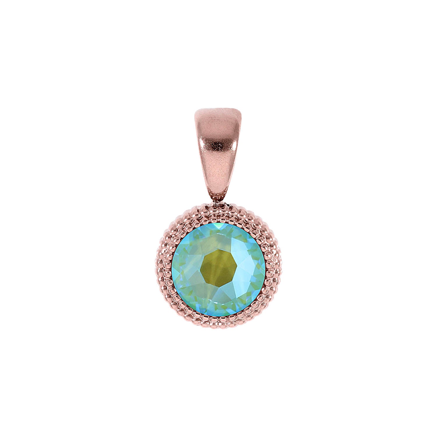 Fabero Flat Pendant 0.4" - Rose Gold silky sage delite