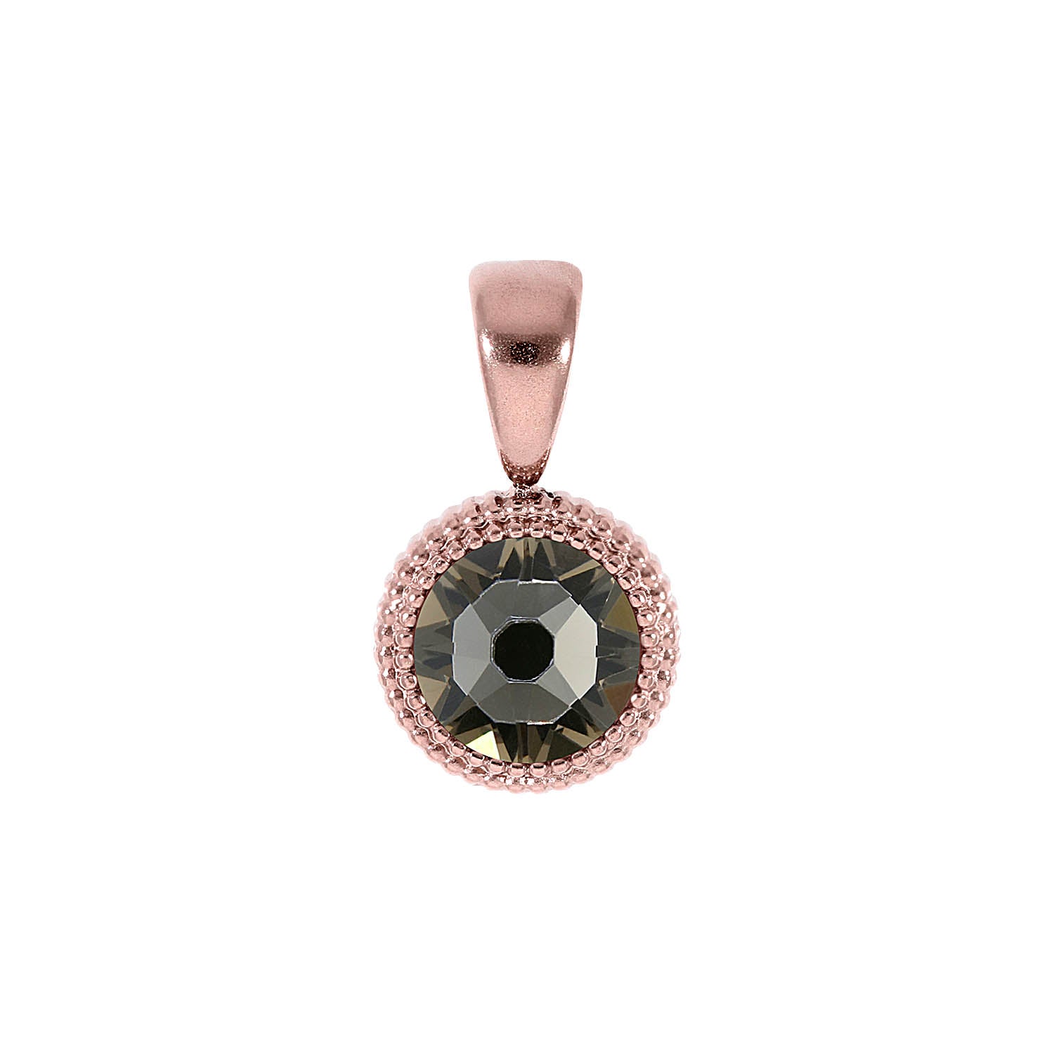 Fabero Flat Pendant 0.4" - Rose Gold Greige