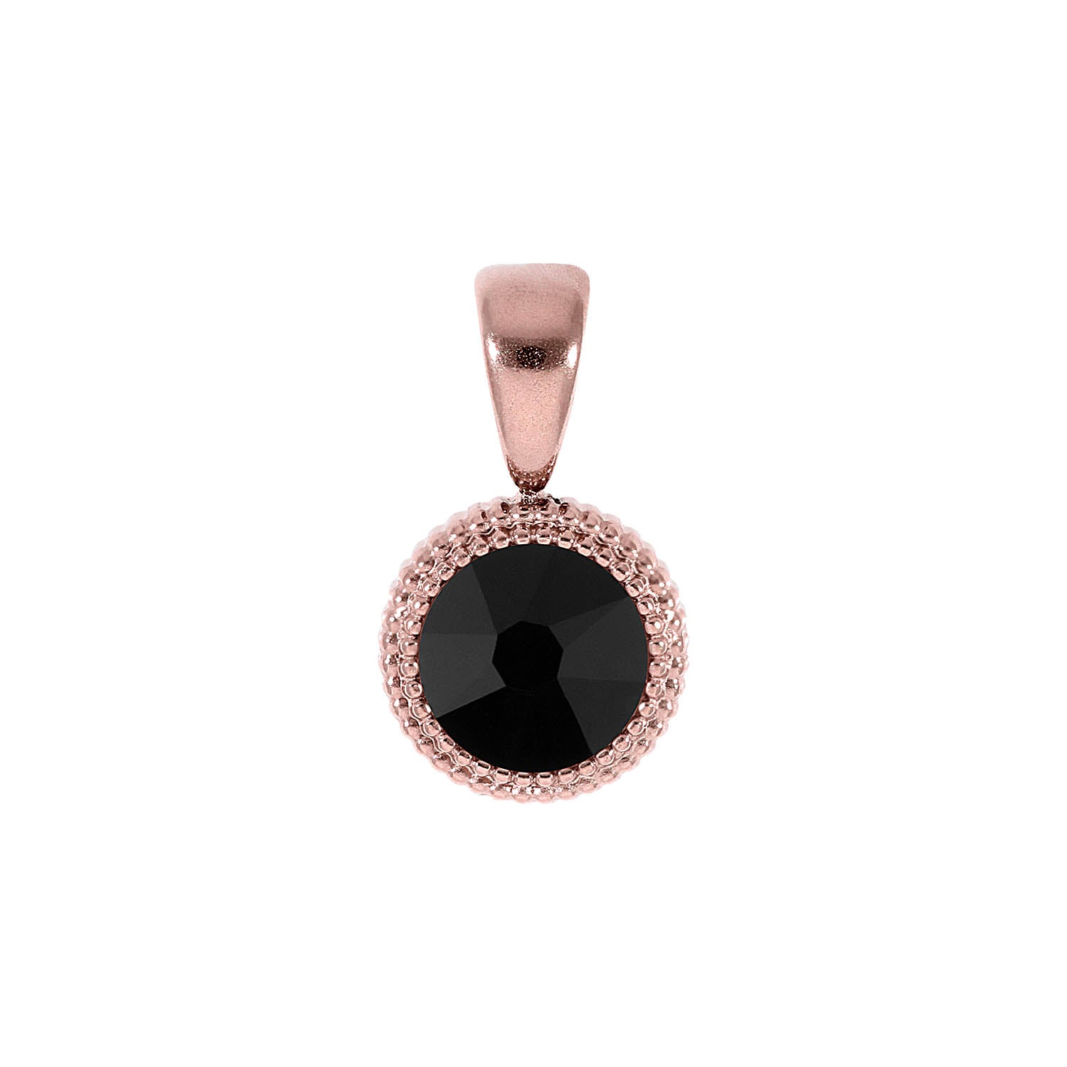 Fabero Flat Pendant 0.4" - Rose Gold jet
