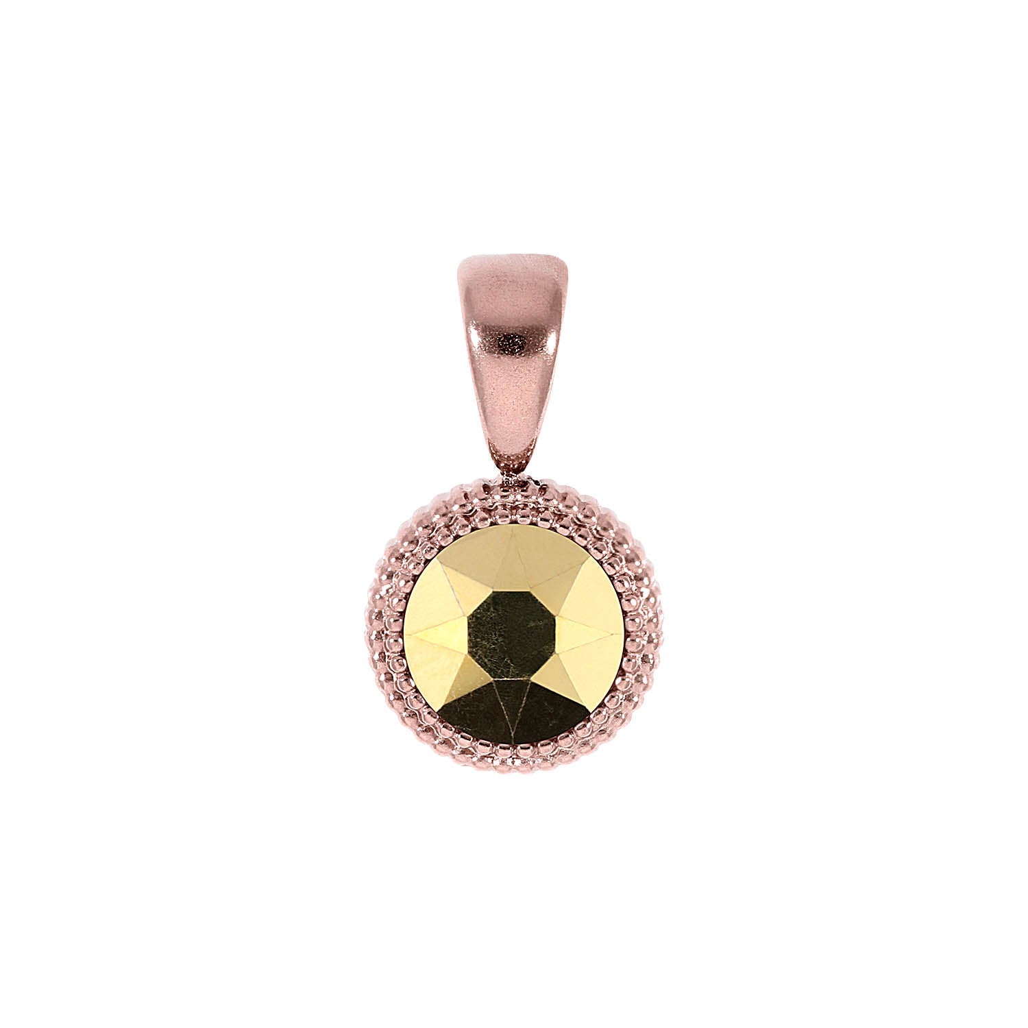 Fabero Flat Pendant 0.4" - Rose Gold