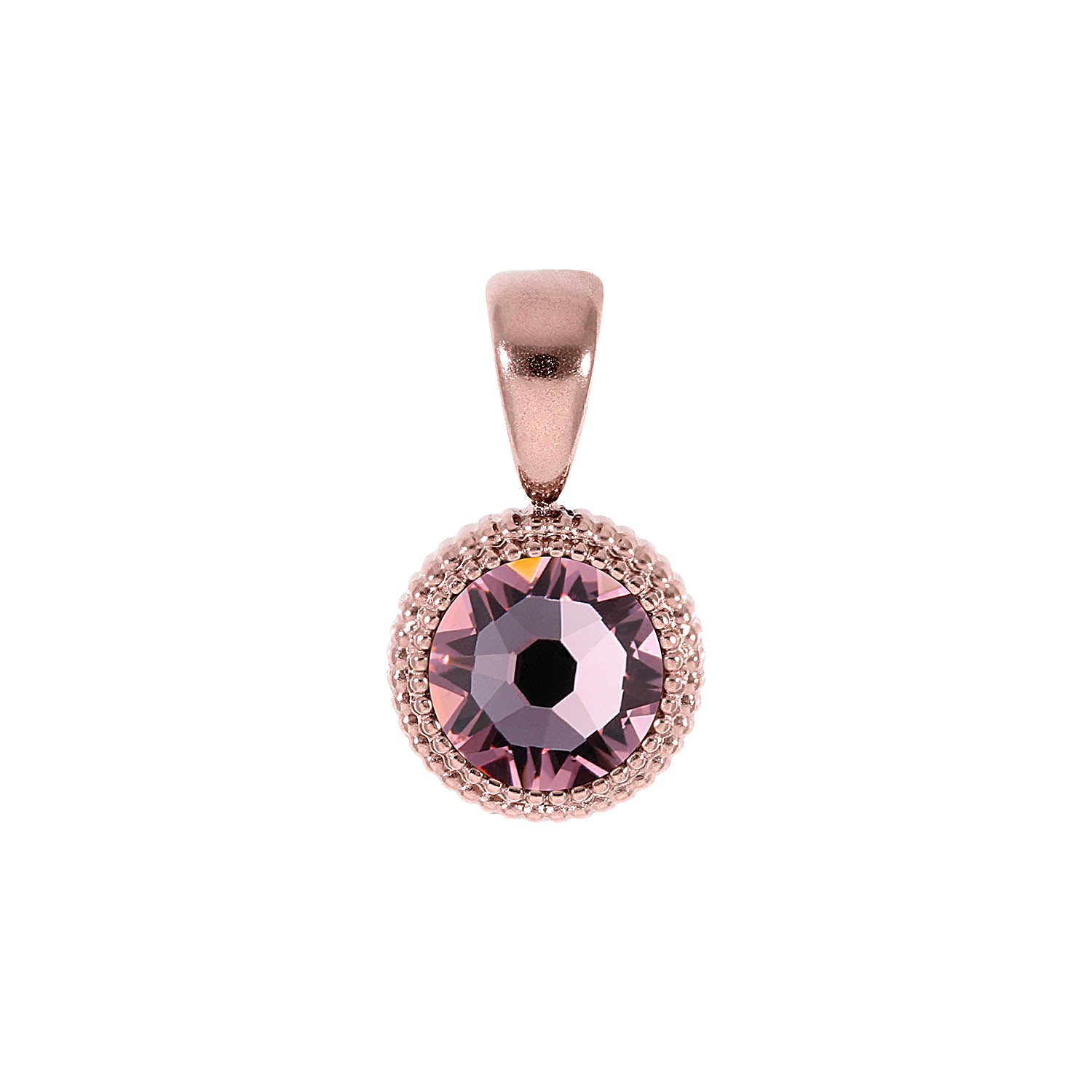Fabero Flat Pendant 0.4" - Rose Gold Light Rose