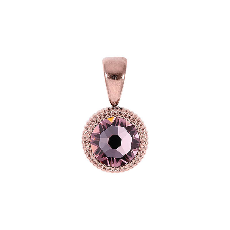 Fabero Flat Pendant 0.4" - Rose Gold Light Rose