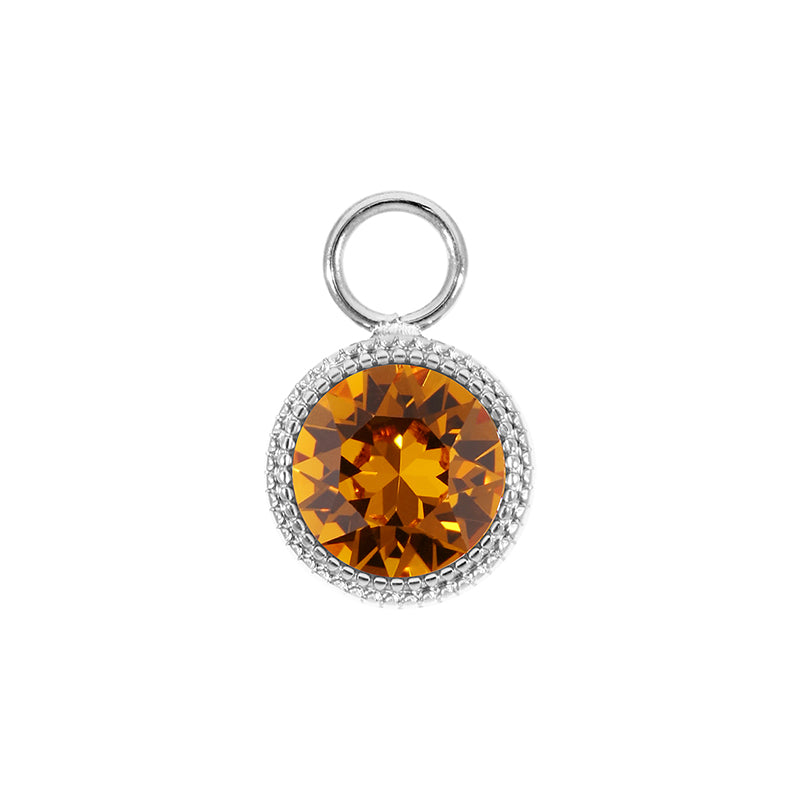 Fabero Charm 0.43" - Silver Topaz
