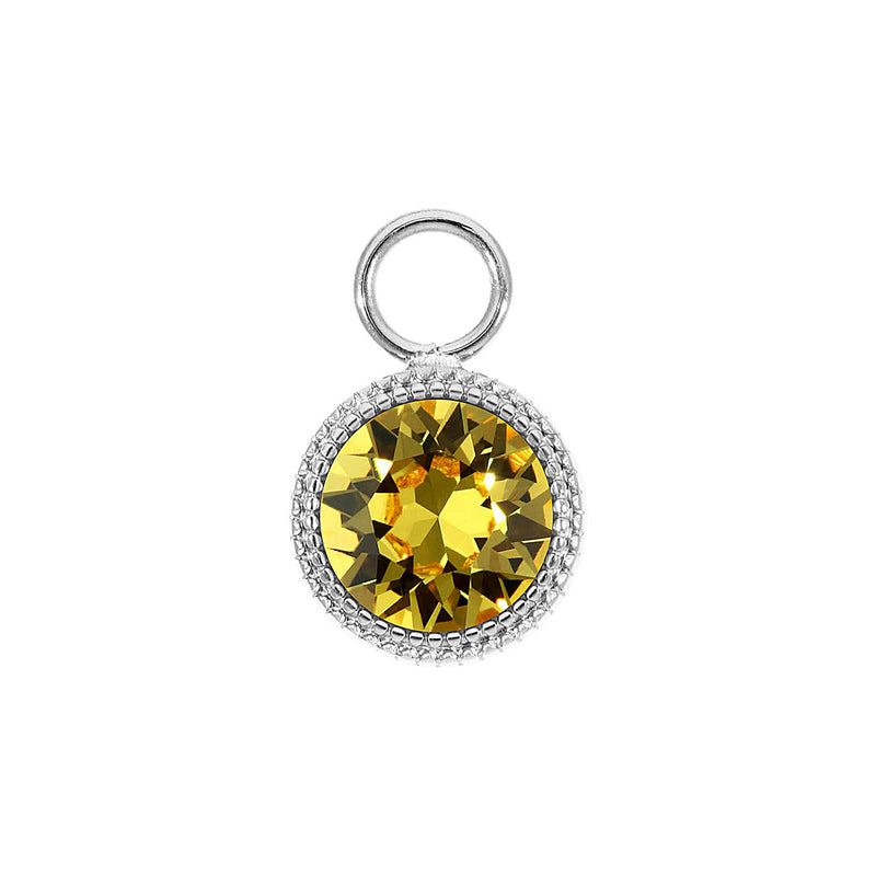 Fabero Charm 0.43" - Silver light topaz