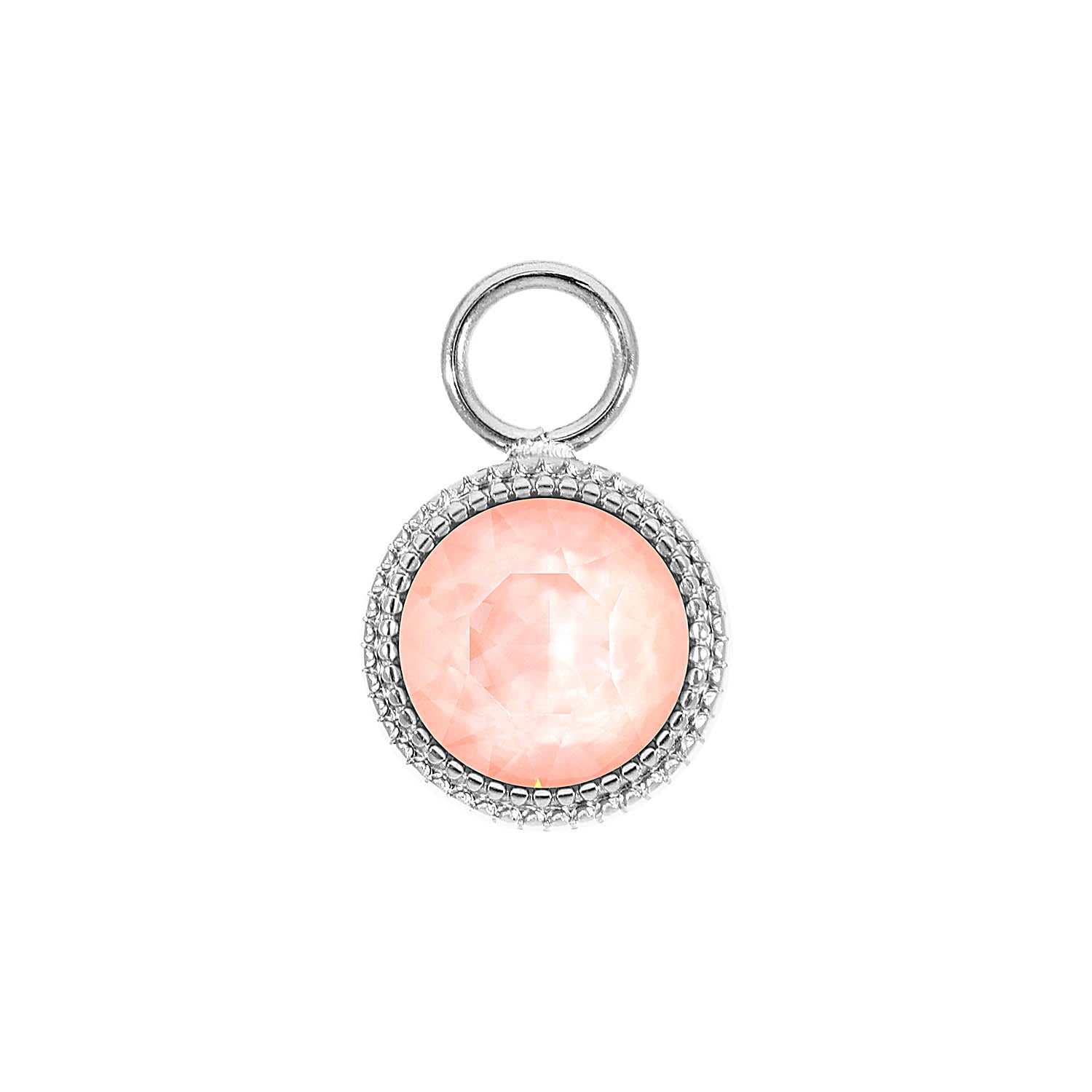Fabero Charm 0.43" - Silver Crystal Flamingo Ignite