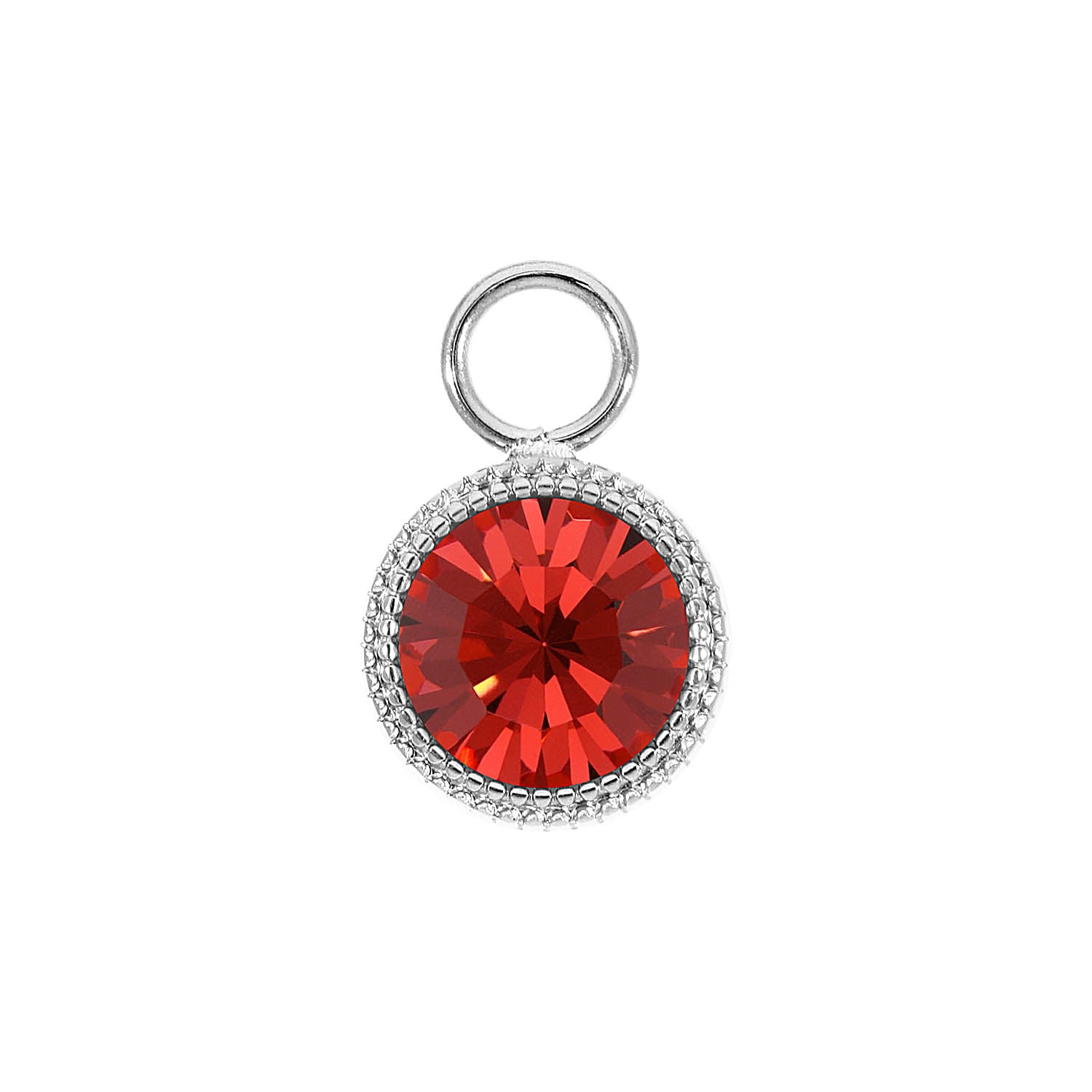Fabero Charm 0.43" - Silver padparadscha