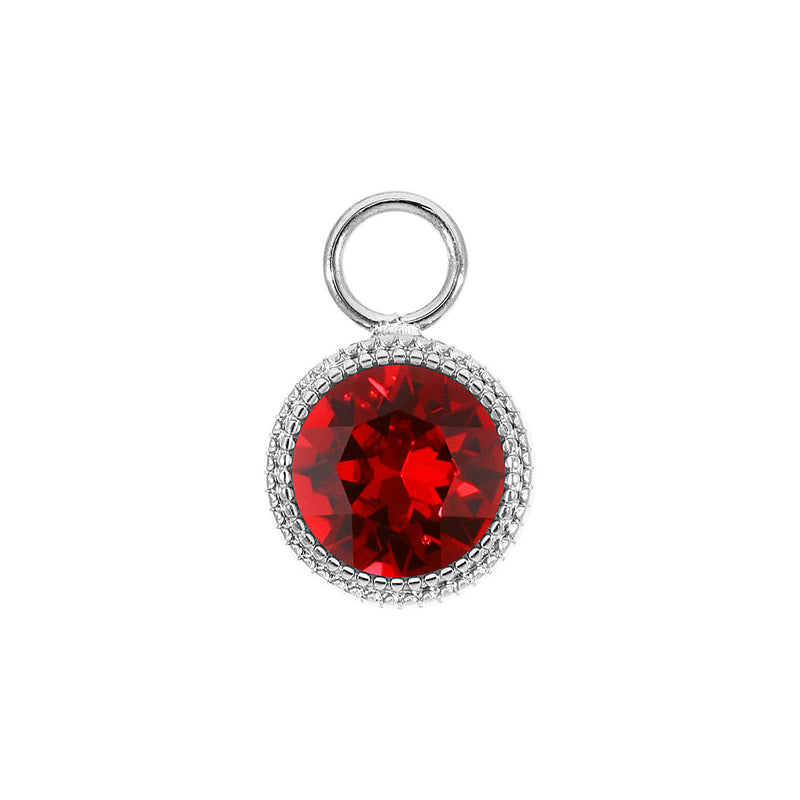 Fabero Charm 0.43" - Silver scarlet