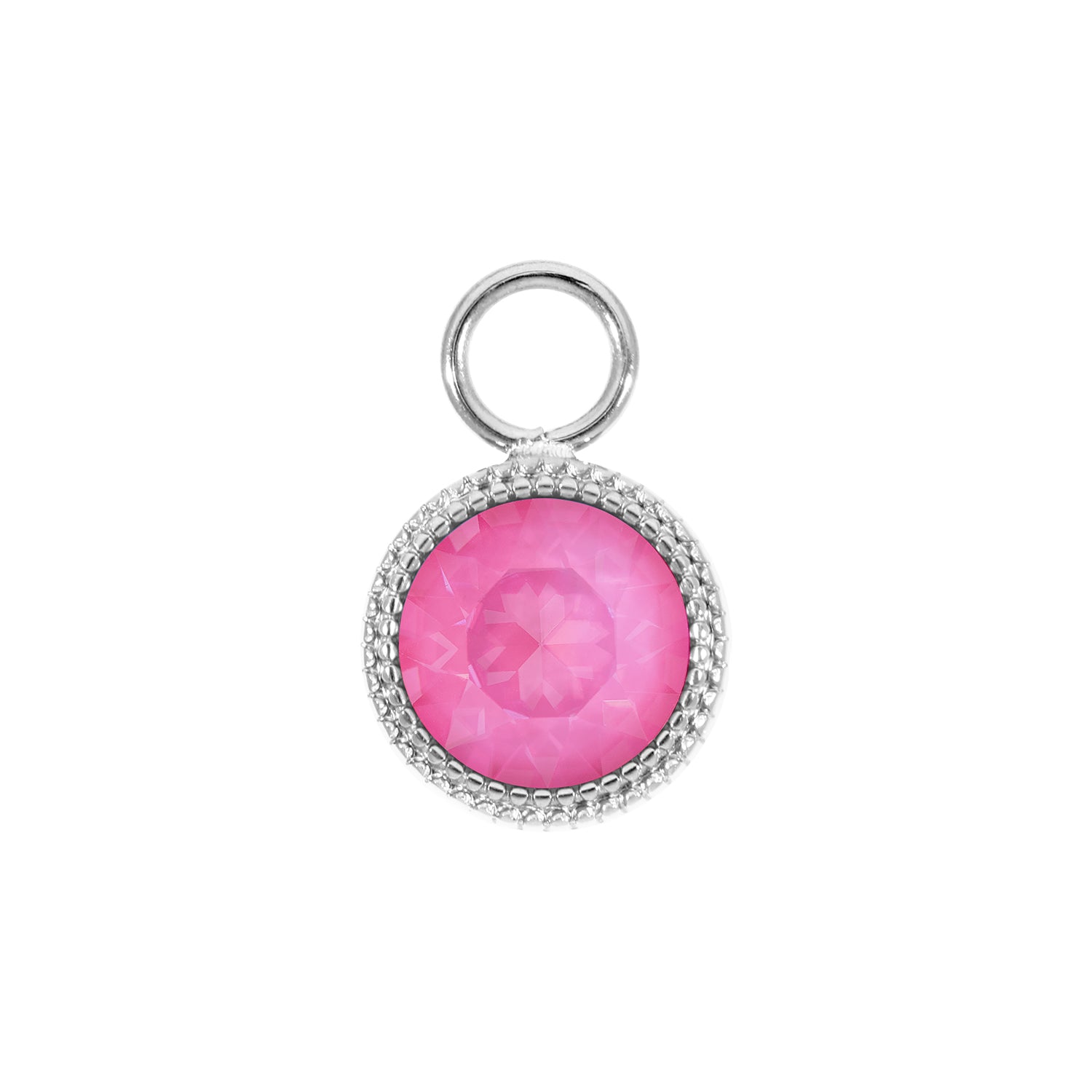 Fabero Charm 0.43" - Silver Crystal Dahlia Ignite