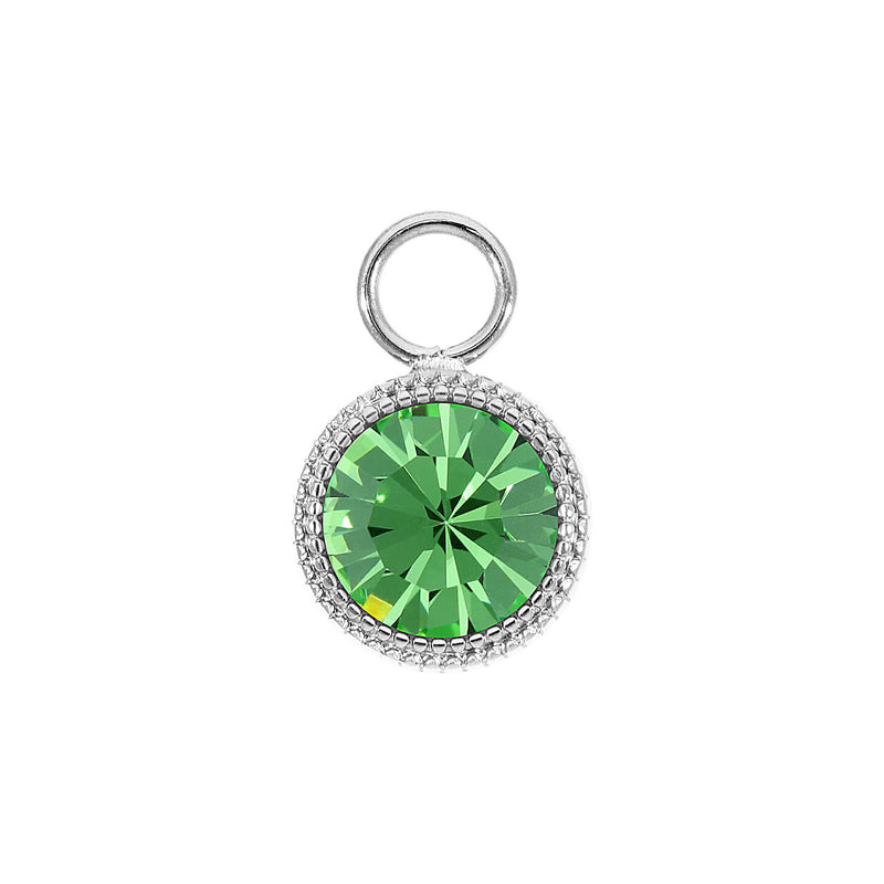 Fabero Charm 0.43" - Silver peridot