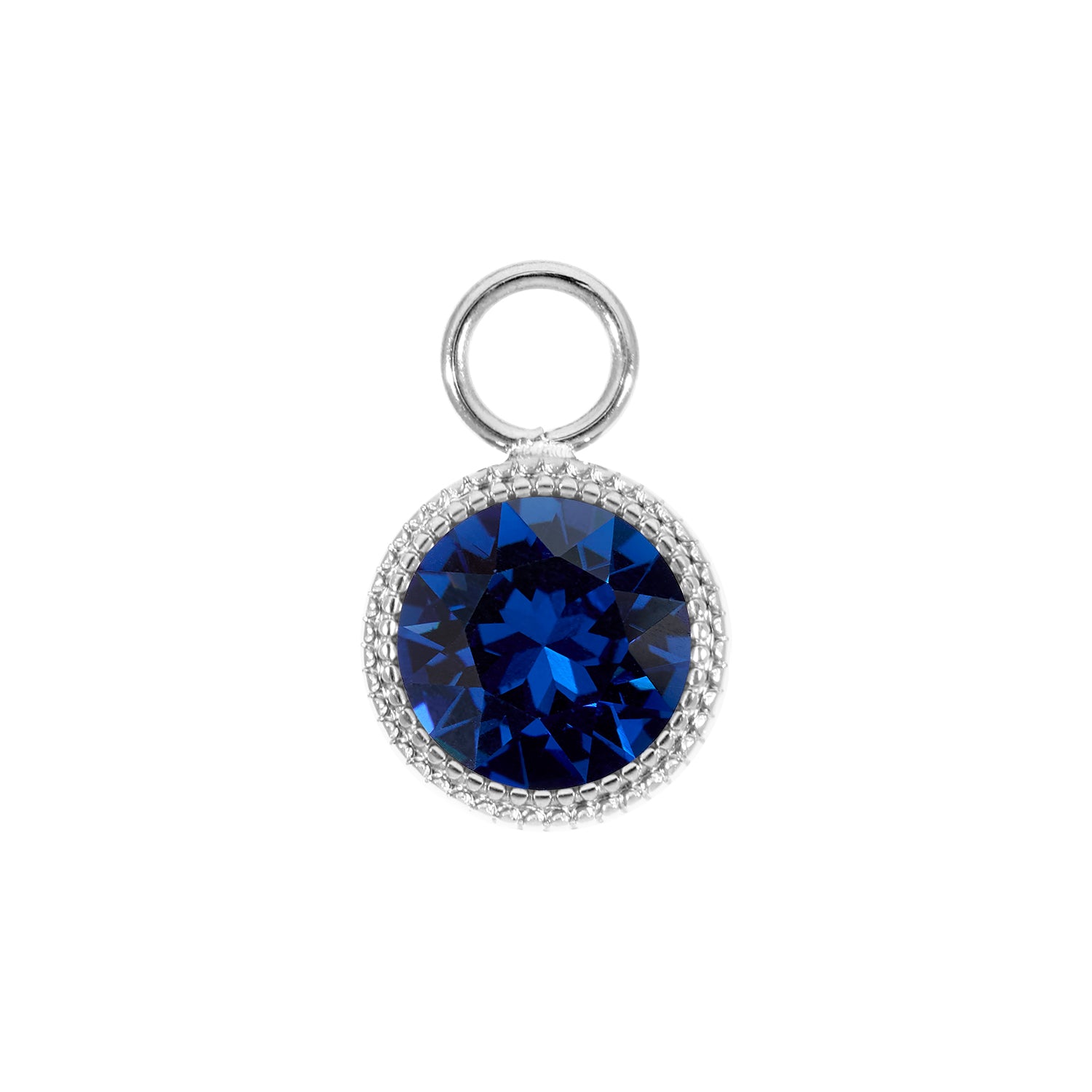 Fabero Charm 0.43" - Silver ReCreated Dark Sapphire