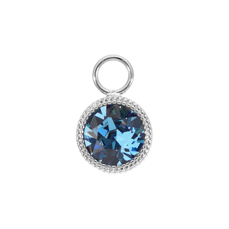 Fabero Charm 0.43" - Silver Denim Blue