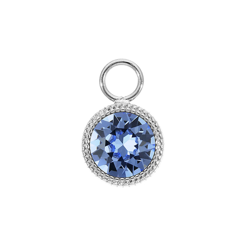 Fabero Charm 0.43" - Silver light sapphire
