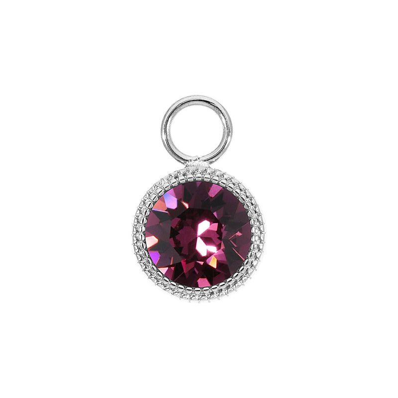 Fabero Charm 0.43" - Silver amethyst