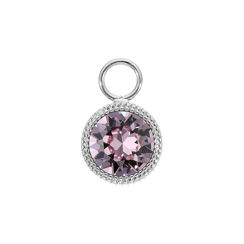 Fabero Charm 0.43" - Silver light amethyst