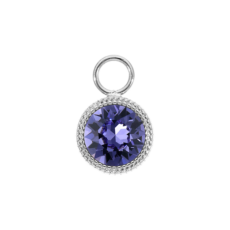 Fabero Charm 0.43" - Silver tanzanite