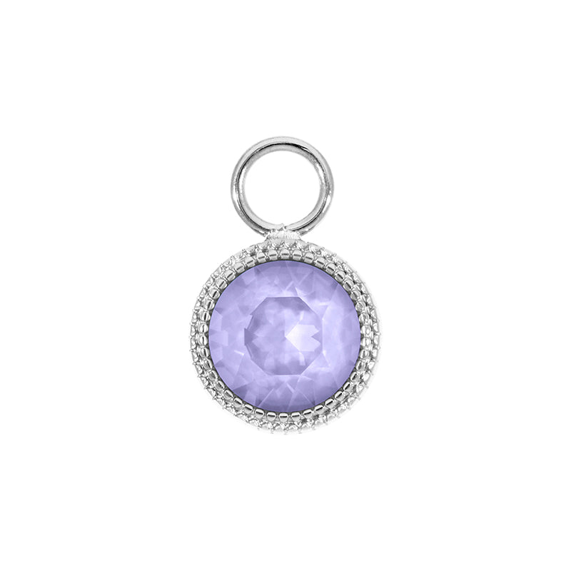 Fabero Charm 0.43" - Silver Crystal Purple Ignite