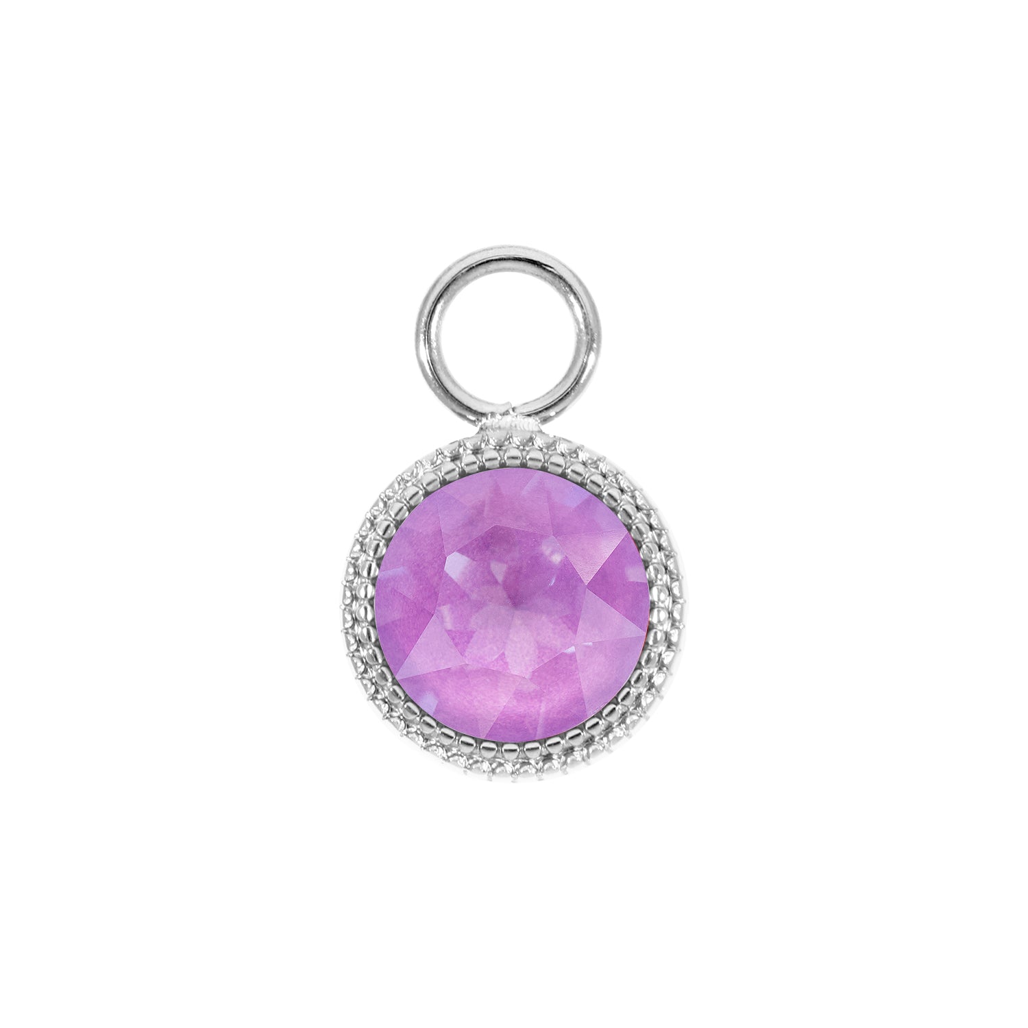 Fabero Charm 0.43" - Silver Crystal Electric Violet Ignite