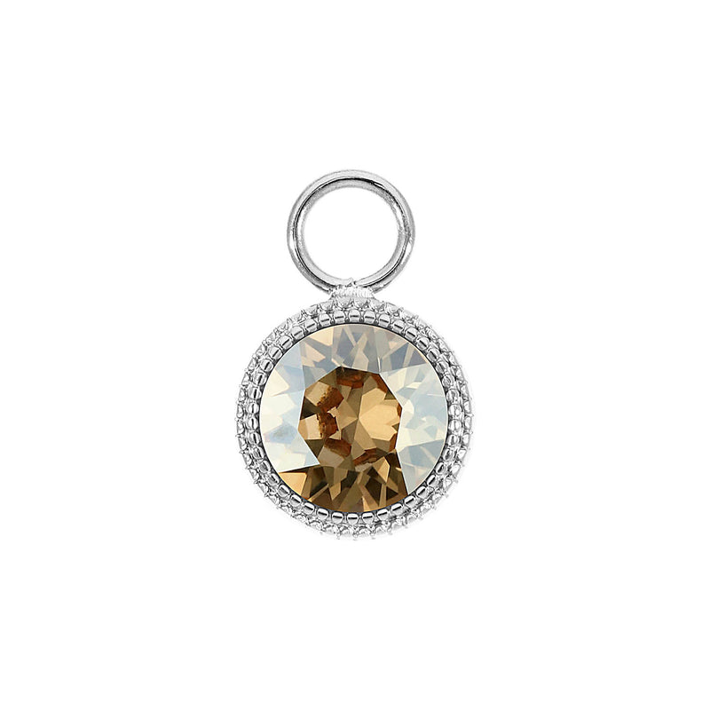 Fabero Charm 0.43" - Silver golden shadow